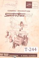 Tru-Trace-Tru-Trace, Synchro Trace 3D, Programmed Mill Control Design & Set Up Manual 1965-3D-01